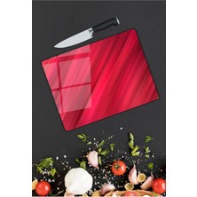 Aylina Kırmızı Cam Kesme Tahtası  25 x 35 cm