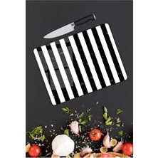 Aylina Siyah Beyazcam Kesme Tahtası   25 x 35 cm