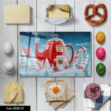 Aylina Baskılı Cam Kesme Tahtası |temperli Cam |  25 x 35 cm