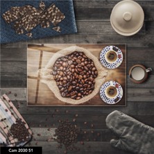 Aylina Cam Kesme Tahtası | Baskılı Kesim Tablası | Temperli  25 x 35 cm