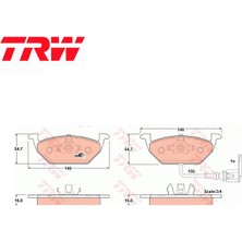 TRW Ön Fren Balata Bora Cady 3 Golf 4-5-6 Jetta 3-4 Polo 4 Fabia 1-2 Octavia 1-2 Ibiza 4 Leon 1m1 GDB1386