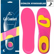 Gel Comfort - Topuk ve Metatarsal Destekli Jel Ayakkabı Tabanlığı, Darbe Emici Günlük İç Tabanlık