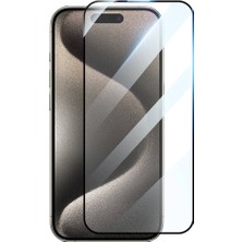 Case 4u Apple iPhone 15 Pro Max Hd Parlak Görünümlü Glossy 3D Rak Ekran Koruyucu