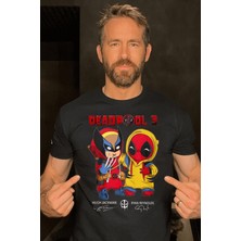 Populus Deadpool 3- Deadpool &wolverine 2024 Unisex Siyah T-Shirt
