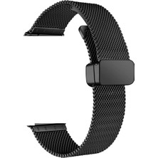 Teleplus Nubia Red Magic Watch Kordon Metal Hasır Ayarlanabilir Mıknatıslı KRD85 Siyah