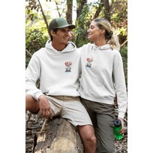 Populus Yukarı Bak Sevgili/çift/arkadaşlık 2'li Kapşonlu Sweatshirt Seti