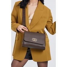 Mine Bag Uzun Askılı Ronald Kadın Çapraz Çanta Kahverengi