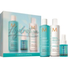 Moroccanoil Hydration Spring Kit Hydration Şampuan 250 ml ve Saç Kremi 250ML Durulanmayan Saç Kremi 50ML 3lü Set