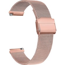 Nubia Red Magic Watch Kordon Çıtçıtlı Hasır Metal Örgülü KRD45 Bronz