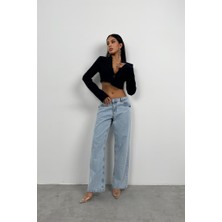 Black Fashion Asimetrik Tek Düğmeli Ceket