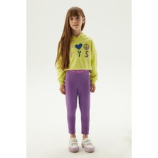 Tyess  Kız Çocuk Mor Tayt