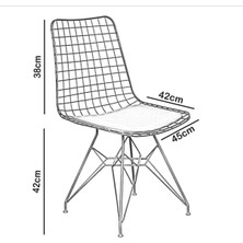By Orhan Güzel Tel Sandalye Kollu Minderli Mutfak Sandalyesi