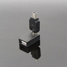 Jelang Mini USB 2.0 Erkek - USB Dişi Dönüştürücü 360 Derece Döndürme Konnektör Adaptörü (Yurt Dışından)