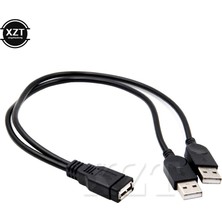 Jelang Yüksek Kaliteli USB 2.0 ve Kablo USB Çift Splitter Adaptör Kablosu Dişi - USB 2 Erkek Güç Uzatma Kablosu Bir Ila Iki (Yurt Dışından)