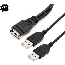 Jelang Yüksek Kaliteli USB 2.0 ve Kablo USB Çift Splitter Adaptör Kablosu Dişi - USB 2 Erkek Güç Uzatma Kablosu Bir Ila Iki (Yurt Dışından)