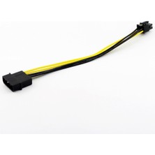 Jelang 1x4 Pin Molex Erkek Tak 6 Pin Pcı-Express Dişi Pcıe Video Güç Adaptörü Konnektör Kablo Kordonu Siyah 20 cm (Yurt Dışından)