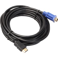 Jelang 1.8m Video Adaptör Kablosu Kablosu 6ft HDMI Altın Erkek VGA Hd-15 Erkek 15PIN Hdtv Pc Için Dizüstü Bilgisayar Adaptör Kablosu 1080P (Yurt Dışından)