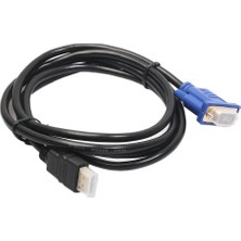 Jelang 1.8m Video Adaptör Kablosu Kablosu 6ft HDMI Altın Erkek VGA Hd-15 Erkek 15PIN Hdtv Pc Için Dizüstü Bilgisayar Adaptör Kablosu 1080P (Yurt Dışından)