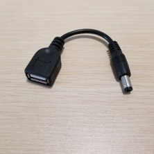 Jelang Dc 2.1mm x 5.5mm Adaptör USB Tip A Dönüştürücü Veri Uzatma Kablosu Erkek - Kadın Siyah 10CM (Yurt Dışından)