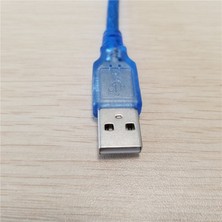 Jelang 30 cm USB 2.0 Tip A Erkek - B Erkek (Am - Bm) Adaptör Dönüştürücü Kısa Veri Kablosu Kablosu Yazıcı Için Mavi (Yurt Dışından)