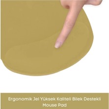 Sogex Bilek Destekli Jelli Mouse Pad Oval Kaydrmaz Taban Oyun Ofis Fare Altlığı Ergonomik Kaymaz Mouse Pad