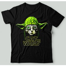 Bu Tshirt Cat Wars - Yoda' Temalı Oversize Unisex T-Shirt.