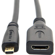 Jelang Chenyang 10 cm Tip D Mikro HDMI Uyumlu 1.4 Erkek - Mini HDMI Uyumlu 1.4 Dişi Tip C Uzatma Kablosu Dizüstü Pc Hdtv Için (Yurt Dışından)