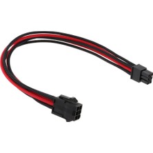 Jelang 6 Pin Pcı-E Grafik Kartı Gpu Gücü Psu Uzatma Kablosu -30CM Siyah & Kırmızı (Yurt Dışından)