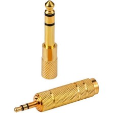 Jelang 2 Adet/takım 3.5mm 6.5mm 6.35MM Erkek Kadın Ses Adaptörü 6.5 6.35 Fiş 3.5 Jack Stereo Aux Dönüştürücü (Yurt Dışından)