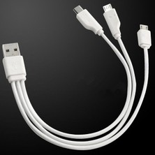 Jelang 3'ü 1 Arada USB 2.0 A Erkek - 3 Mikro 5 Pinli Veri Sync Şarj Kablosu (Yurt Dışından)