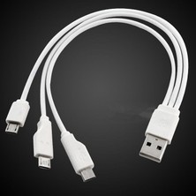 Jelang 3'ü 1 Arada USB 2.0 A Erkek - 3 Mikro 5 Pinli Veri Sync Şarj Kablosu (Yurt Dışından)