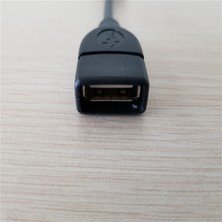 Jelang Araç Ses 90 Derece Aşağı Dirsek Mini USB Erkek USB A Dişi Dönüştürücü Adaptör Veri Uzatma Kablosu Siyah 10 cm (Yurt Dışından)