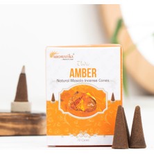 Aromatika Amber Aromalı Organik Kömürsüz Konik Tütsü