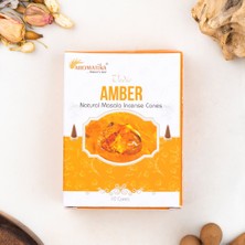 Aromatika Amber Aromalı Organik Kömürsüz Konik Tütsü