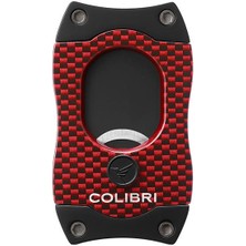 Colibri S-Cut Karbonfiber Kırmızı Puro Makası Kesici