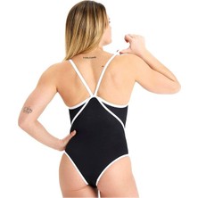 Arena Icons Swimsuit Super Free Back Solid Kadın Siyah Yüzücü Mayosu 005038501