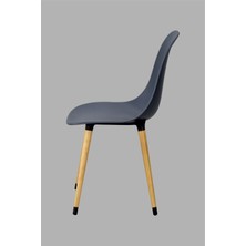 Vilinze Eames Ahşap Ayak Plastik Sandalye