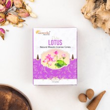 Aromatika Lotus Aromalı Organik Kömürsüz Konik Tütsü