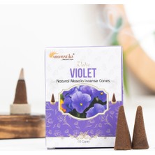 Aromatika Menekşe Aromalı Organik Kömürsüz Konik Tütsü