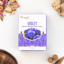 Aromatika Menekşe Aromalı Organik Kömürsüz Konik Tütsü