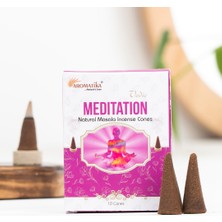 Aromatika Meditasyon Aromalı Organik Kömürsüz Konik Tütsü