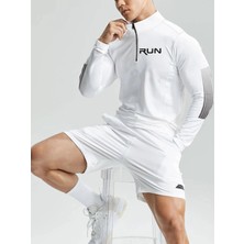 Ghassy Co. Erkek Running Hızlı Kuruma Nem Emici Teknik Performan Uzun Kollu T-Shirt