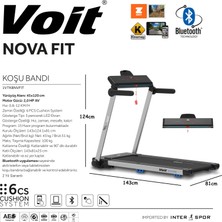 Voit Novafit Koşu Bandı - 12 Km Hız-Bluetooth App-Geniş Yürüme Alanı-Dik Katlanabilir-Sessiz Çalışma Sistemi