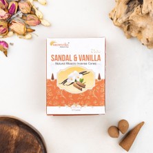 Aromatika Sandal & Vanilya Aromalı Organik Kömürsüz Konik Tütsü