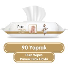 Pure Wipes Organik Islak Havlu Mendil 90 Yaprak