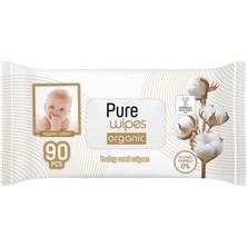 Pure Wipes Organik Islak Havlu Mendil 90 Yaprak