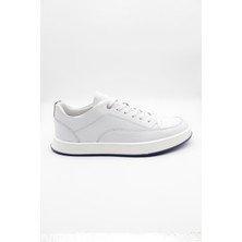 Beyaz Hakiki Deri Bağcıklı Termo Taban Casual Ayakkabı 1033240154