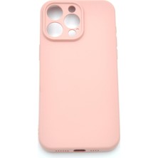 NOVKA Phone Accessories  iPhone 15 Pro Max Uyumlu Düz Renk Esnek Yumuşak Silikon Kılıf  Rubber Pudra Pembe