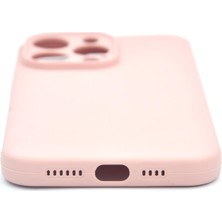 NOVKA Phone Accessories  iPhone 15 Pro Max Uyumlu Düz Renk Esnek Yumuşak Silikon Kılıf  Rubber Pudra Pembe