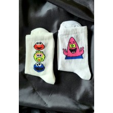 Trade Bazaar 2 Çift Emojili Mevsimlik Çorap